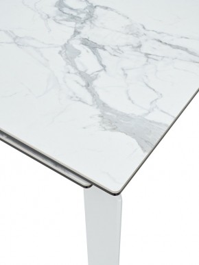 Стол CORNER 120 MATTE STATUARIO Белый мрамор матовый керамика, стекло/ белый каркас, ®DISAUR в Шадринске - shadrinsk.mebel24.online | фото 6