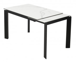 Стол CORNER 120 MATTE STATUARIO Белый мрамор матовый керамика, стекло/ черный каркас, ®DISAUR в Шадринске - shadrinsk.mebel24.online | фото 3