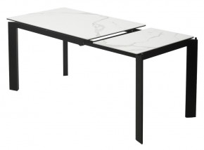 Стол CORNER 120 MATTE STATUARIO Белый мрамор матовый керамика, стекло/ черный каркас, ®DISAUR в Шадринске - shadrinsk.mebel24.online | фото 4