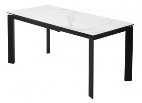 Стол CORNER 120 MATTE STATUARIO Белый мрамор матовый керамика, стекло/ черный каркас, ®DISAUR в Шадринске - shadrinsk.mebel24.online | фото 5
