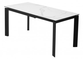 Стол CORNER 120 MATTE STATUARIO Белый мрамор матовый керамика, стекло/ черный каркас, ®DISAUR в Шадринске - shadrinsk.mebel24.online | фото 6