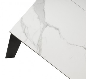 Стол CORNER 120 MATTE STATUARIO Белый мрамор матовый керамика, стекло/ черный каркас, ®DISAUR в Шадринске - shadrinsk.mebel24.online | фото 8