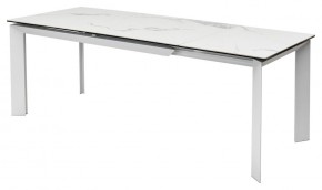 Стол CREMONA 140 MATTE STATUARIO Белый мрамор матовый, керамика/ белый каркас, ®DISAUR в Шадринске - shadrinsk.mebel24.online | фото 4
