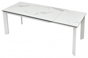 Стол CREMONA 140 MATTE STATUARIO Белый мрамор матовый, керамика/ белый каркас, ®DISAUR в Шадринске - shadrinsk.mebel24.online | фото 5