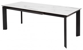 Стол CREMONA 140 MATTE STATUARIO Белый мрамор матовый, керамика/ черный каркас, ®DISAUR в Шадринске - shadrinsk.mebel24.online | фото 5