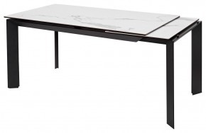 Стол CREMONA 140 MATTE STATUARIO Белый мрамор матовый, керамика/ черный каркас, ®DISAUR в Шадринске - shadrinsk.mebel24.online | фото 6