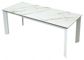 Стол CREMONA 160 KL-188 Контрастный мрамор / белый каркас, ®DISAUR в Шадринске - shadrinsk.mebel24.online | фото 2