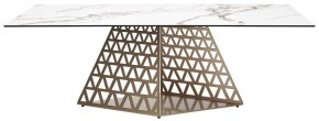 Стол ENNA 220 KL-188 Контрастный мрамор матовый, итальянская керамика/ каркас цвета шампань, ®DISAUR в Шадринске - shadrinsk.mebel24.online | фото 10
