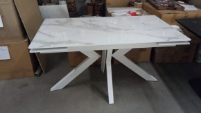 Стол Кентукки 3 140 БЕЛЫЙ МРАМОР, стекло / БЕЛЫЙ, М-City в Шадринске - shadrinsk.mebel24.online | фото 2