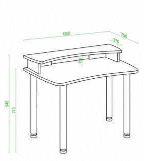 Стол компьютерный Домино Лайт СКЛ-Софт120МО+НКИЛ120 в Шадринске - shadrinsk.mebel24.online | фото 2