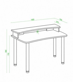 Стол компьютерный Домино Лайт СКЛ-Софт140МО+НКИЛ140 в Шадринске - shadrinsk.mebel24.online | фото 3