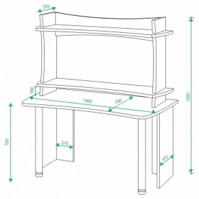 Стол компьютерный Домино lite СКЛ-Софт140+НКИЛ140 ВЛ в Шадринске - shadrinsk.mebel24.online | фото 2