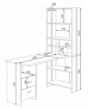 Стол компьютерный Домино Lite СТЛ-ОВ+С120Прям+ТЯЛ в Шадринске - shadrinsk.mebel24.online | фото 2