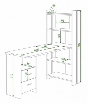 Стол компьютерный Домино Lite СТЛ-ОВ+С120Прям+ТЯЛ в Шадринске - shadrinsk.mebel24.online | фото 2