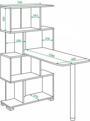 Стол компьютерный Домино нельсон СЛ-5-4СТ в Шадринске - shadrinsk.mebel24.online | фото 2