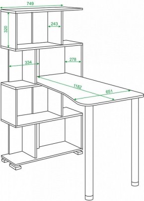 Стол компьютерный Домино нельсон СЛ-5-4СТ-2+БД+БЯ в Шадринске - shadrinsk.mebel24.online | фото 2