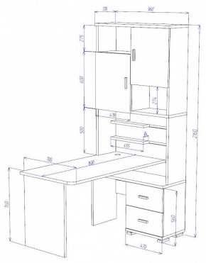 Стол компьютерный Домино СР-720/160 в Шадринске - shadrinsk.mebel24.online | фото 2