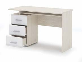 Стол компьютерный Симба Дуб белфорт-Белый глянец в Шадринске - shadrinsk.mebel24.online | фото 2