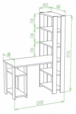 Стол компьютерный Slim СТН-180/120 в Шадринске - shadrinsk.mebel24.online | фото 2