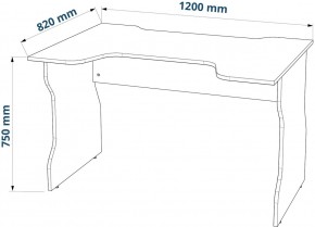 Стол компьютерный ВАРДИГ K1 120x82, антрацит/красный в Шадринске - shadrinsk.mebel24.online | фото 3