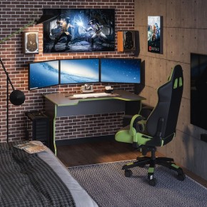 Стол компьютерный ВАРДИГ K1 120x82, антрацит/лайм в Шадринске - shadrinsk.mebel24.online | фото 4