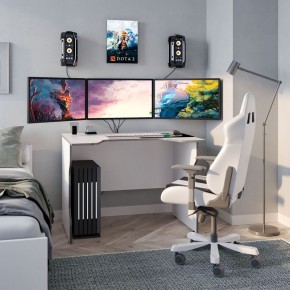 Стол компьютерный ВАРДИГ K2 100x82, белый/серебристый в Шадринске - shadrinsk.mebel24.online | фото 4