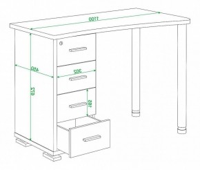 Стол письменный Домино СКМ-50 в Шадринске - shadrinsk.mebel24.online | фото 6