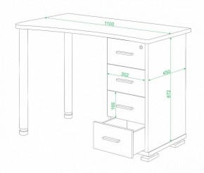 Стол письменный Домино СКМ-50 в Шадринске - shadrinsk.mebel24.online | фото 2
