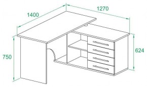 Стол письменный КСТ-109Л в Шадринске - shadrinsk.mebel24.online | фото 3