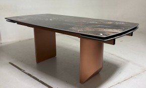 Стол ПУАНТО 200 TITANIUM LAWA NERO, керамика / МЕДЬ каркас М-City в Шадринске - shadrinsk.mebel24.online | фото 3