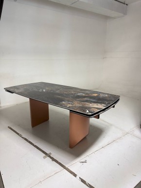 Стол ПУАНТО 200 TITANIUM LAWA NERO, керамика / МЕДЬ каркас М-City в Шадринске - shadrinsk.mebel24.online | фото 4