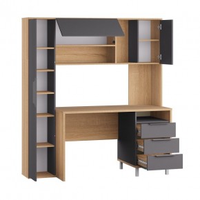 Стол рабочий 12.95 N Комфорт (Дуб сонома, Темно - серый U2601) в Шадринске - shadrinsk.mebel24.online | фото 2