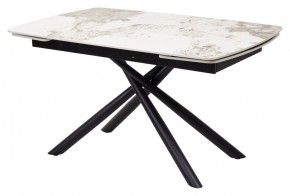 Стол RIVOLI 140 GLOSS LUXURY PANDORA SOLID CERAMIC / BLACK, ®DISAUR в Шадринске - shadrinsk.mebel24.online | фото 1