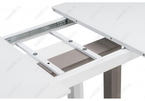 Стол стеклянный на тумбе Санса 140 белая шагрень / грей в Шадринске - shadrinsk.mebel24.online | фото 10