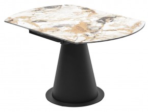 Стол TERAMO 135 GLOSS GRAND JADE SOLID CERAMIC, керамика, поворотн.механизм / Черный каркас, ®DISAUR в Шадринске - shadrinsk.mebel24.online | фото 11