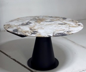 Стол TERAMO 135 GLOSS GRAND JADE SOLID CERAMIC, керамика, поворотн.механизм / Черный каркас, ®DISAUR в Шадринске - shadrinsk.mebel24.online | фото 5