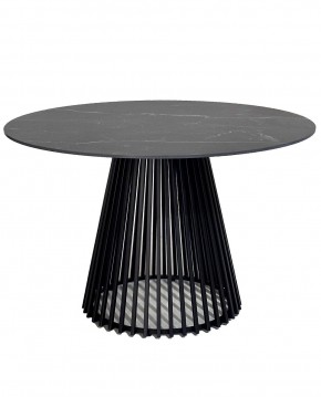 Стол TERNI 120 MATT BLACK MARBLE SOLID CERAMIC Черный мрамор матовый, керамика /Черн.каркас, ®DISAUR в Шадринске - shadrinsk.mebel24.online | фото 3