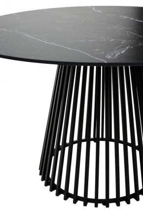 Стол TERNI 120 MATT BLACK MARBLE SOLID CERAMIC Черный мрамор матовый, керамика /Черн.каркас, ®DISAUR в Шадринске - shadrinsk.mebel24.online | фото 5
