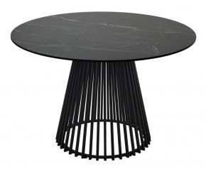 Стол TERNI 120 MATT BLACK MARBLE SOLID CERAMIC Черный мрамор матовый, керамика /Черн.каркас, ®DISAUR в Шадринске - shadrinsk.mebel24.online | фото 8
