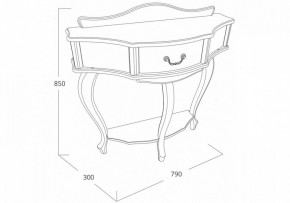 Стол туалетный Джульетта в Шадринске - shadrinsk.mebel24.online | фото 2