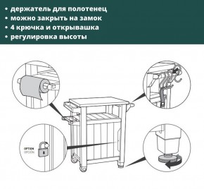 Столик для барбекю 105л (Unity 105L) графит в Шадринске - shadrinsk.mebel24.online | фото 5