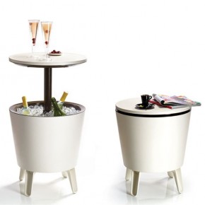 Столик-холодильник COOL BAR крем-шоколад в Шадринске - shadrinsk.mebel24.online | фото 1