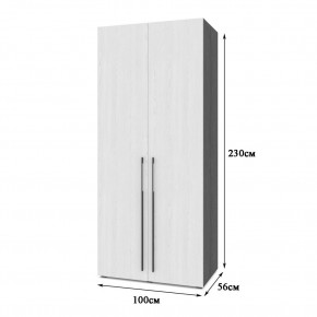 СТОУН С23 Шкаф 2-х створчатый (анкор темный/анкор светлый) в Шадринске - shadrinsk.mebel24.online | фото 2