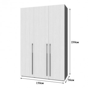 СТОУН С32 Шкаф 3-х створчатый (камень темный/ирландский дуб) в Шадринске - shadrinsk.mebel24.online | фото 2