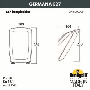 Светильник на штанге Fumagalli Germana 2N1.000.000.AYF1R в Шадринске - shadrinsk.mebel24.online | фото 3