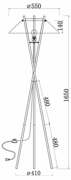 Торшер Maytoni Bastone MOD006FL-01B в Шадринске - shadrinsk.mebel24.online | фото 4