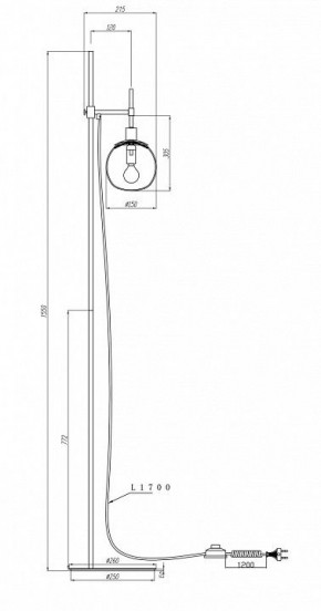 Торшер Maytoni Erich MOD221-FL-01-G в Шадринске - shadrinsk.mebel24.online | фото 5