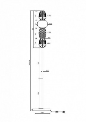 Торшер Maytoni Pattern MOD267FL-L32CH3K в Шадринске - shadrinsk.mebel24.online | фото 2