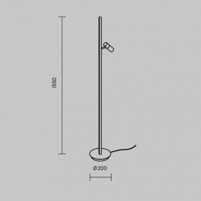 Торшер Maytoni Thin MOD395FL-L28BS3K в Шадринске - shadrinsk.mebel24.online | фото 4