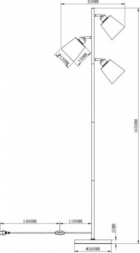 Торшер Moderli Floor V3050-3F в Шадринске - shadrinsk.mebel24.online | фото